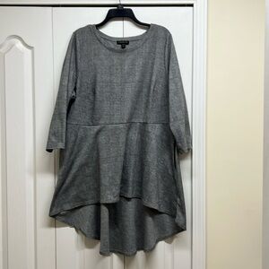 Lane Bryant Black and White Houndstooth Tunic Top Size 18/20